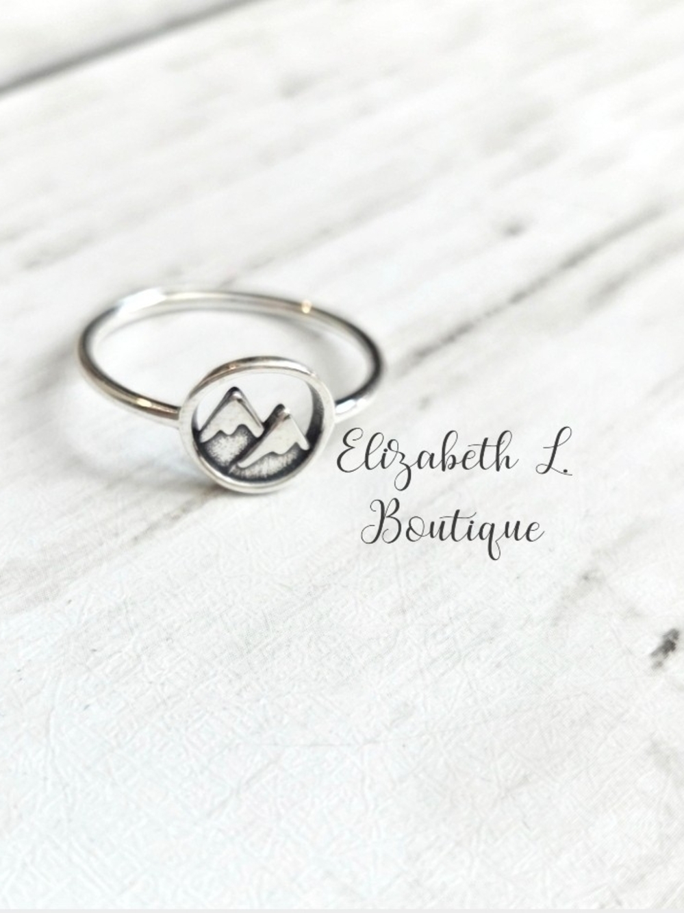 925 Sterling Silver Mountain Design Ring Boutique New!